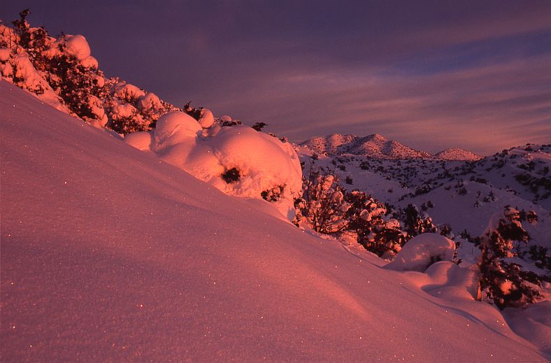 Cerrillos Hills in Winter