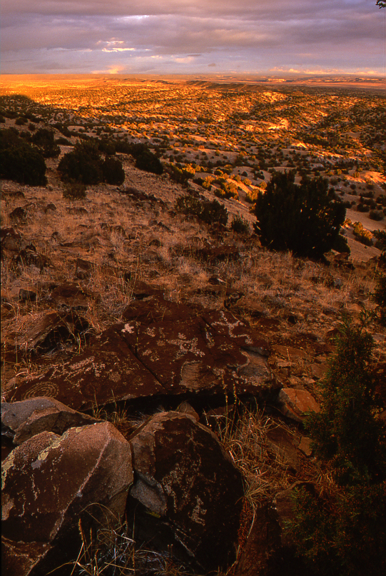 Petroglyph Hill at Sunset