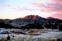 Cerrillos Hills & Arroyo, Sunset
